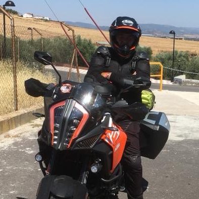 Taking a rest Spain. Always time for a photo Spain is perfect for the adventure rider